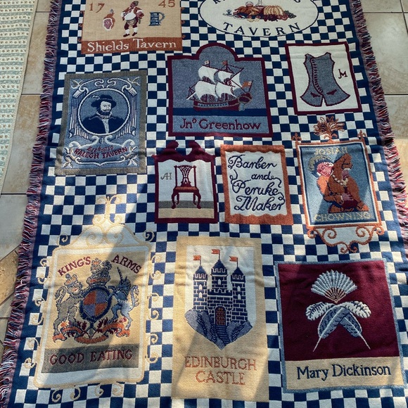 Colonial Williamsburg VA Triple Woven 67” Cotton Blanket/Throw USA - Picture 7 of 8